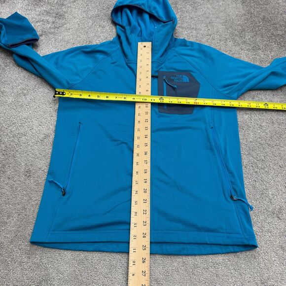 The North Face Borod Hoodie jacket Men Medium Blue Full Zip Pockets Outdoor Hike - Picture 12 of 16
